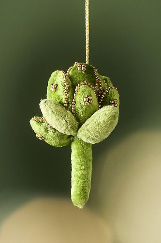Ornement de légume en velours perlé Janelle en Green taille: Assorted chez - Anthropologie - Modalova