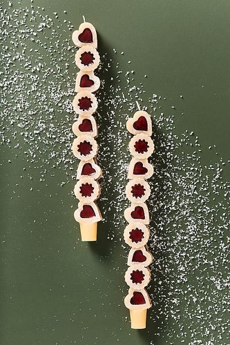 Bougies effilées Linzer Cookie, ensemble de 2 en taille: S chez - Anthropologie - Modalova
