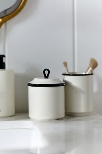 Boîte en céramique à bord contrastant Piper en Black chez - Anthropologie - Modalova