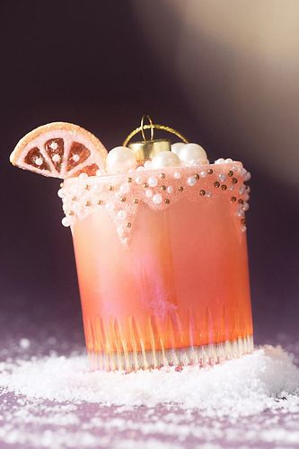Ornements de verre à cocktail ornés de bijoux taille: Assorted chez - Anthropologie - Modalova