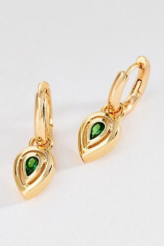 Boucles d'oreilles créoles huggie en cristal en forme de poire par - By Anthropologie - Modalova
