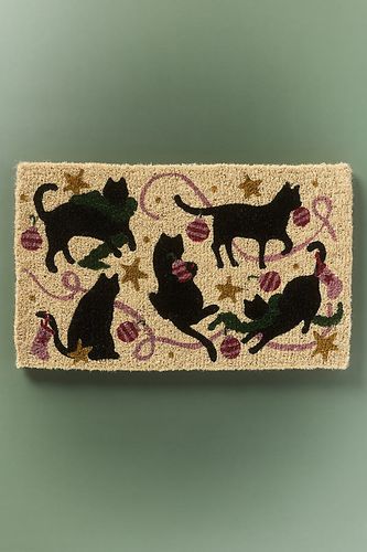 Paillasson imprimé en fibre de coco Chats festifs taille: 18" x30" chez - Anthropologie - Modalova