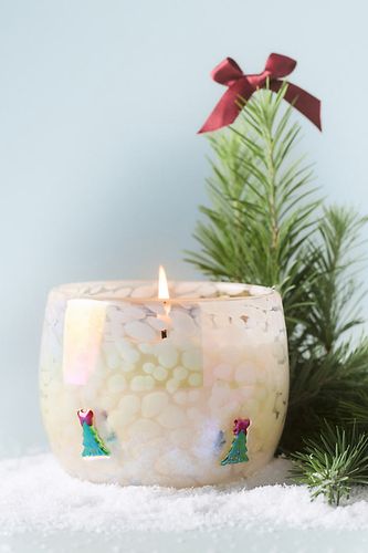 Bougie en verre Baume frais et bois de cèdre avec icône de sapin de Noël en taille: S chez - Anthropologie - Modalova
