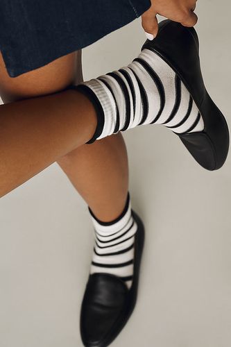 Chaussettes rayées à double revers par en Black - By Anthropologie - Modalova