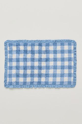 Tapis de bain en coton à carreaux vichy touffeté en Blue chez - Anthropologie - Modalova