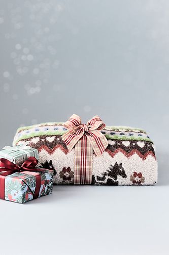 Couverture en tricot de coton Fairisle avec icône d'animal taille: 50 x 70 chez - Anthropologie - Modalova