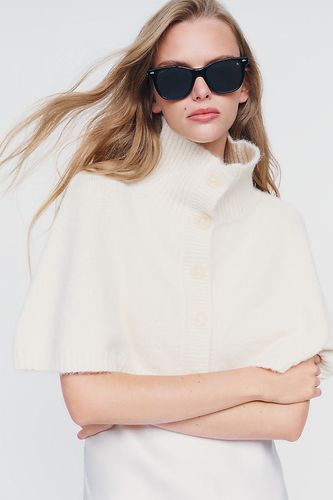 Poncho court à col cheminée en - By Anthropologie - Modalova