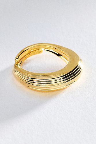 Bague empilable côtelée en métal par en taille: Uk 10 - By Anthropologie - Modalova