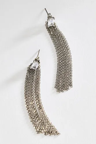 Boucles d'oreilles pendantes à franges en cristal par en Silver - By Anthropologie - Modalova