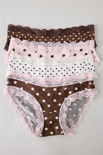 Culotte originale à pois napolitains, lot de 4 taille: XS chez Anthropologie - Stripe & Stare - Modalova
