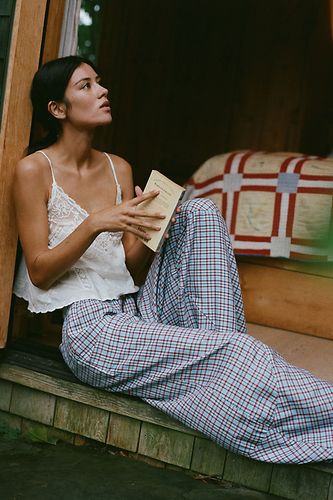 Pantalon en flanelle à jambe ample dramatique taille: XS chez Anthropologie - LyreBird - Modalova