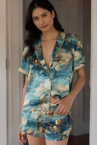 By Anthropologie Short de pyjama satiné à motifs par taille: XS - LyreBird - Modalova