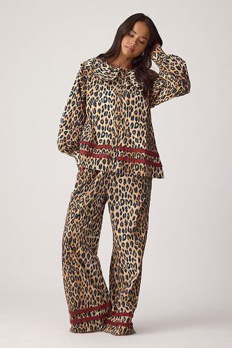 Ensemble pyjama long Aletta léopard exclusif , taille: Uk 6 chez Anthropologie - Damson Madder - Modalova