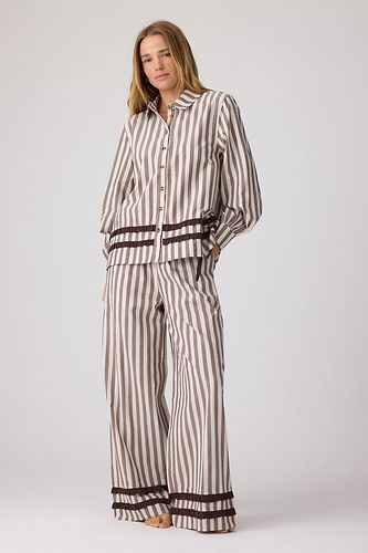 Ensemble pyjama long Izzy à rayures taille: Uk 6 chez Anthropologie - Damson Madder - Modalova