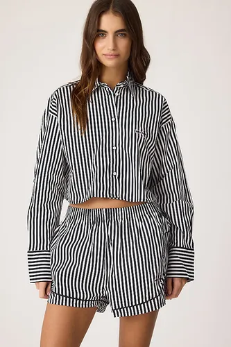 Chemise en popeline de coton courte en taille: XS chez Anthropologie - Calvin Klein - Modalova