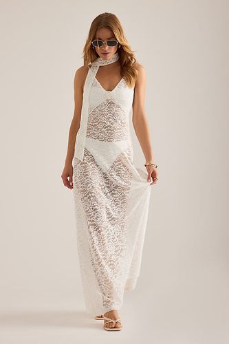 Robe maxi foulard en dentelle transparente en taille: S chez Anthropologie - Away That Day - Modalova