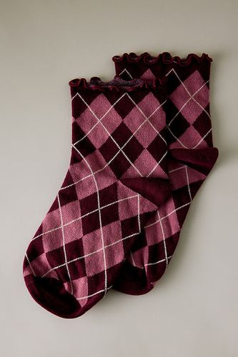 Chaussettes à volants à motif argyle en - By Anthropologie - Modalova