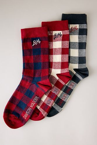 Chaussettes à carreaux vichy s , lot de 3 chez Anthropologie - Damson Madder - Modalova