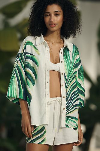 Chemise en mélange de lin à imprimé botanique taille: M chez Anthropologie - Celandine - Modalova