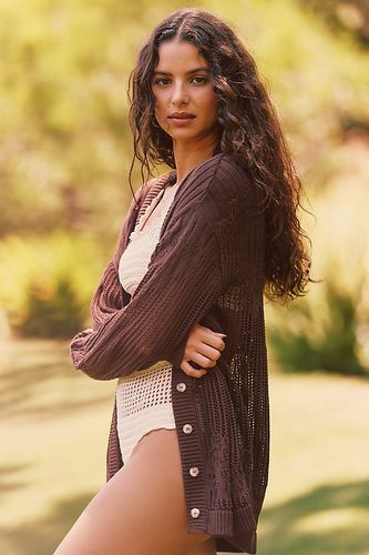 Cardigan floral à maille ajourée en taille: XS chez Anthropologie - Celandine - Modalova