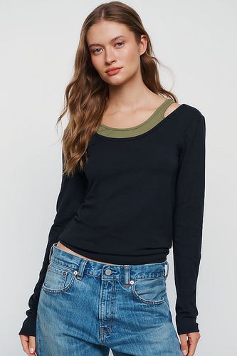 Haut côtelé superposé 100% coton en taille: XS - By Anthropologie - Modalova