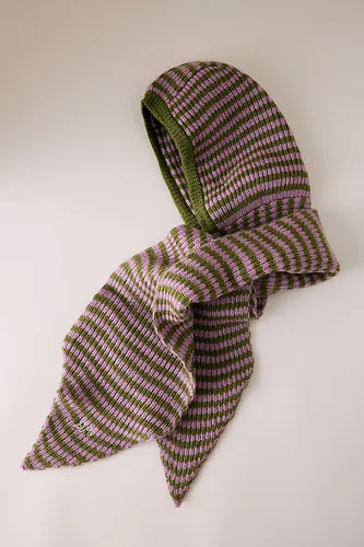 Capuche en tricot 100% laine rayée chez Anthropologie - Damson Madder - Modalova