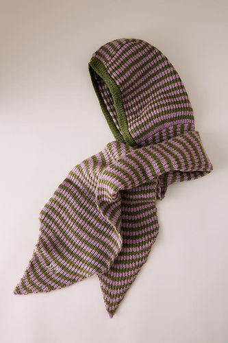 Capuche en tricot 100% laine rayée chez Anthropologie - Damson Madder - Modalova