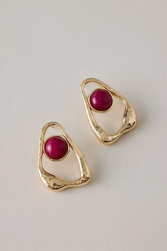 Grandes boucles d'oreilles à pierres en anneau par - By Anthropologie - Modalova