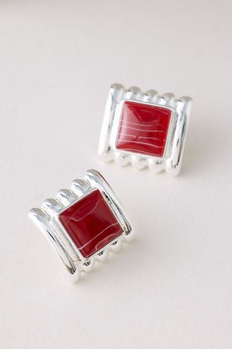 Boucles d'oreilles à clous en pierre côtelées par en Silver - By Anthropologie - Modalova