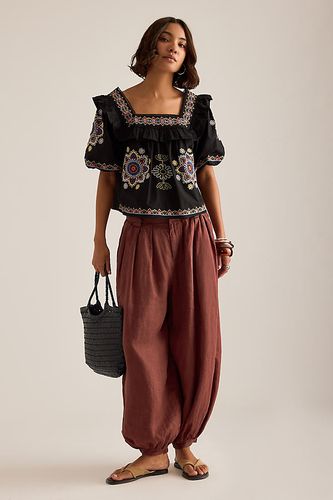 Blouse brodée à manches bouffantes à volants en taille: Uk 14 - By Anthropologie - Modalova