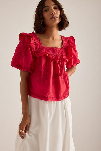 Blouse brodée à manches bouffantes à volants en taille: Uk 6 - By Anthropologie - Modalova