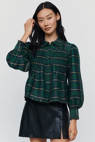 Blouse à manches bouffantes froncées taille: XS chez Anthropologie - Maeve - Modalova