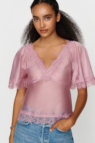 Chemisier en dentelle soyeuse en taille: 2XS - By Anthropologie - Modalova