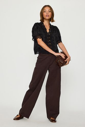 Chemisier en satin avec bordure en dentelle Stella en taille: Uk 8 - By Anthropologie - Modalova