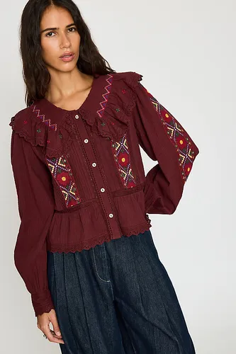 Chemisier brodé à manches longues en taille: Uk 8 - By Anthropologie - Modalova