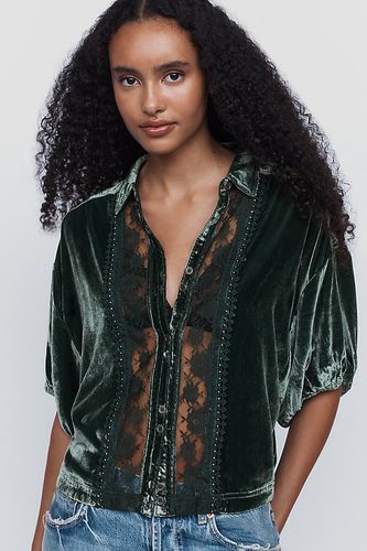 Blouse en velours et dentelle Quincy par taille: XS chez Anthropologie - Pilcro - Modalova