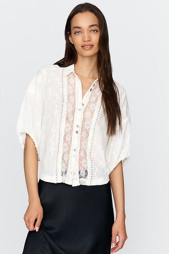 Blouse brodée de dentelle Quincy par en taille: XS chez Anthropologie - Pilcro - Modalova