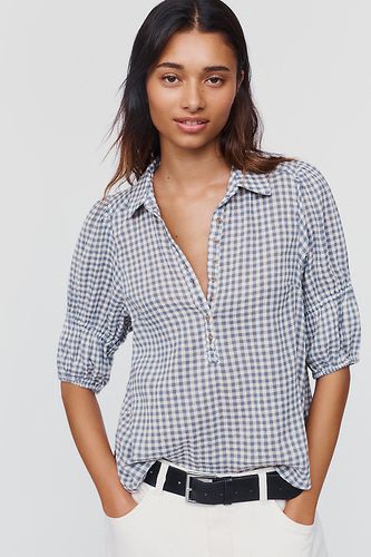 Le Haut Boutonné à Manches Bouffantes Tallulah par taille: 2XS chez Anthropologie - Pilcro - Modalova