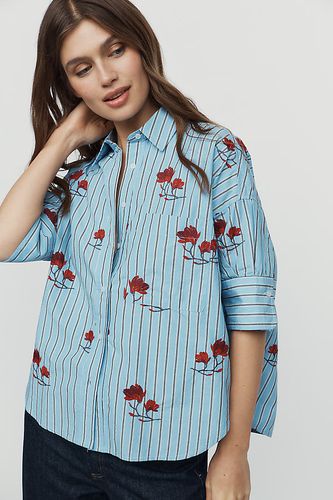 La chemise Oxford ample brodée Mabel par taille: XS chez Anthropologie - Maeve - Modalova