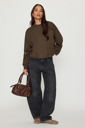 Sweat-shirt à bordure en dentelle en taille: M - By Anthropologie - Modalova