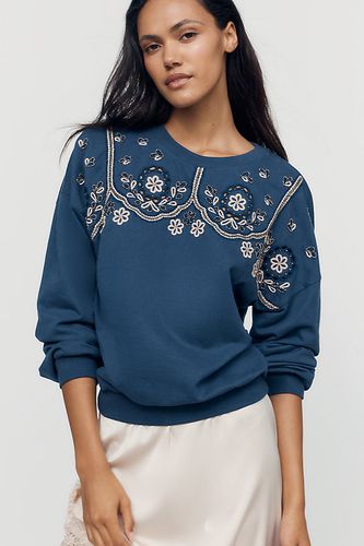 Sweat-shirt brodé 100% coton en taille: 2XS - By Anthropologie - Modalova