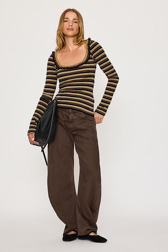 Haut à manches longues Gem Stripe en taille: Uk 6 chez Anthropologie - Damson Madder - Modalova