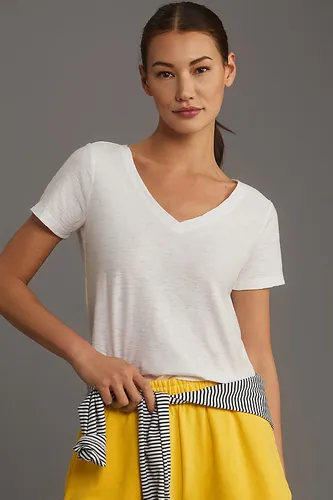 Le T-shirt Bennie coupe slim col rond en jersey de coton par : Édition col en V en taille: 2XS chez Anthropologie - Pilcro - Modalova