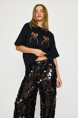 T-shirt à naud léopard en taille: XS chez Anthropologie - Never Fully Dressed - Modalova