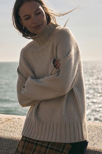 Pull en laine et cachemire à col cheminée en taille: S chez Anthropologie - Pilcro - Modalova