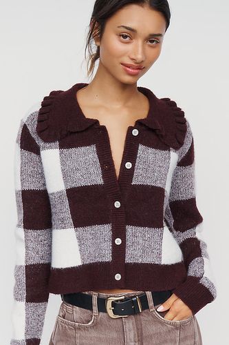 Le cardigan Ainsley à col à volants par taille: 2XS chez Anthropologie - Self Contrast - Modalova