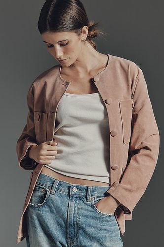 Veste sans col en daim véritable en taille: M chez Anthropologie - BLANKNYC - Modalova