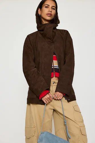 Veste en suède à col cheminée en taille: Uk 16 - By Anthropologie - Modalova