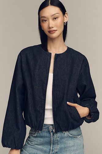 Veste sans col en denim de coton en taille: L chez Anthropologie - Pilcro - Modalova