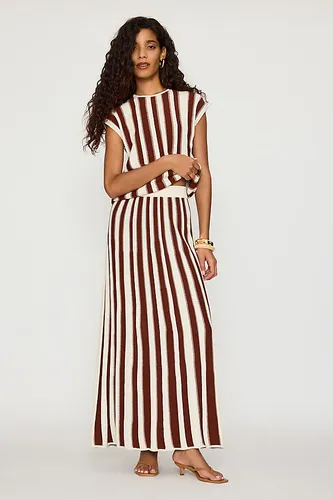 Jupe longue tricotée à rayures Lina en taille: S chez Anthropologie - Selected - Modalova